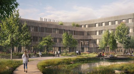 CGI of the proposed main lab building from the UEA approach